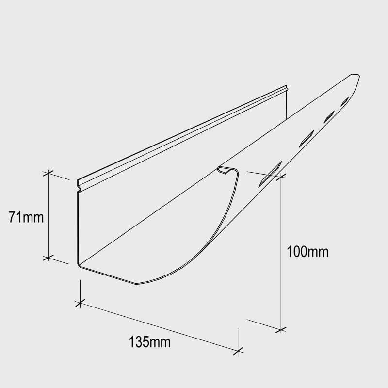 Quarter Round Gutter - Colorbond
