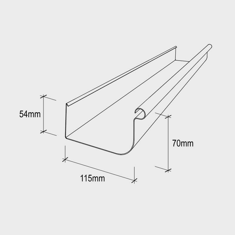 Quad Lo-Front 115mm Gutter - Colorbond