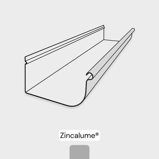 Quad Lo-Front 150mm Gutter - Zincalume