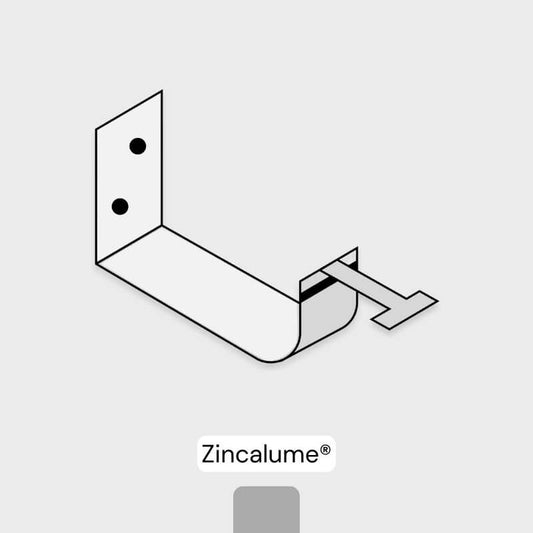 External Brackets - Quad Lo-Front 115mm Gutter - Zincalume
