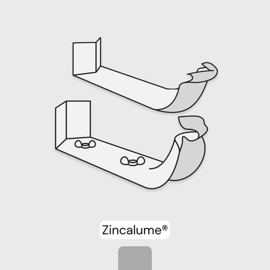 Corner - Quad 115mm Gutter - Zincalume