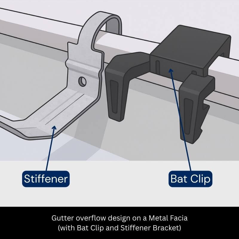 Stiffener Bracket - Quad 115mm Gutter