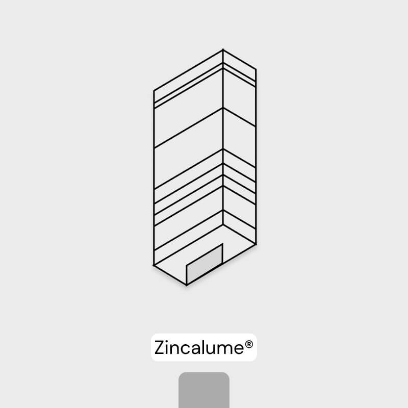 External Barge Corner (Pair) - Zincalume