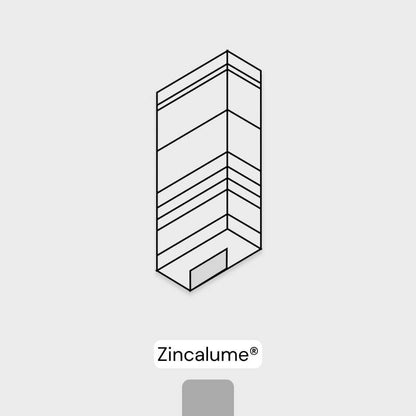 External Barge Corner (Pair) - Zincalume
