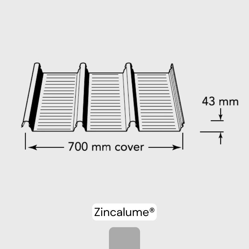 Klip-Lok® 700 Roofing Sheets - Zincalume®