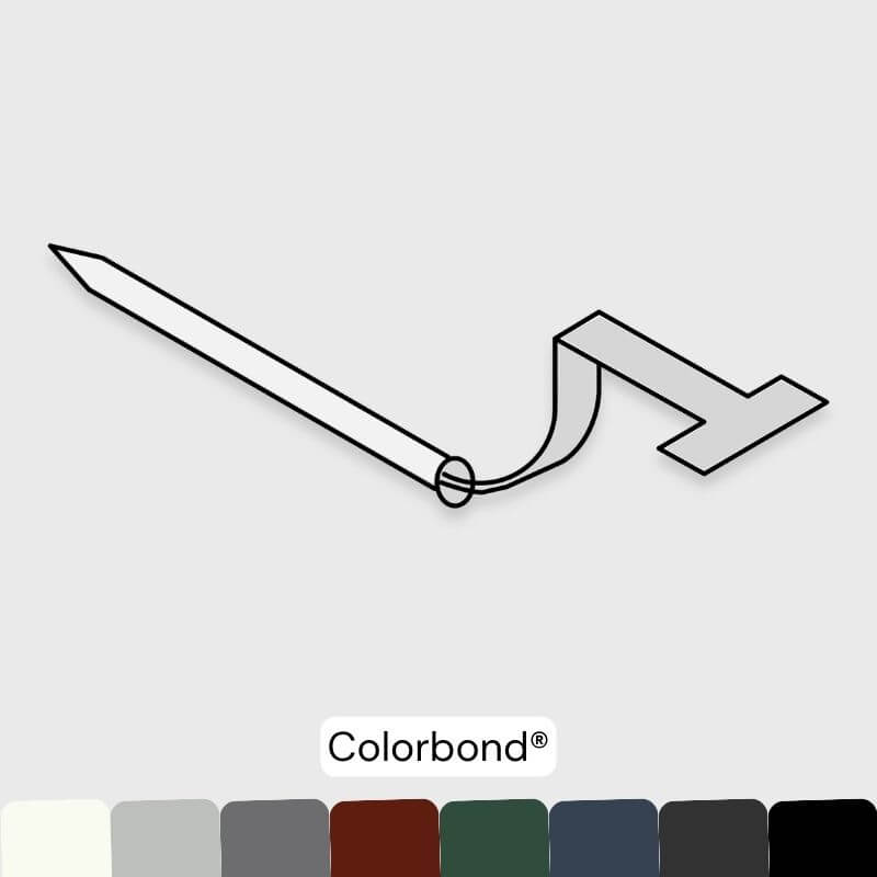 Spike Brackets - Quad Lo-Front 150mm Gutter - Colorbond