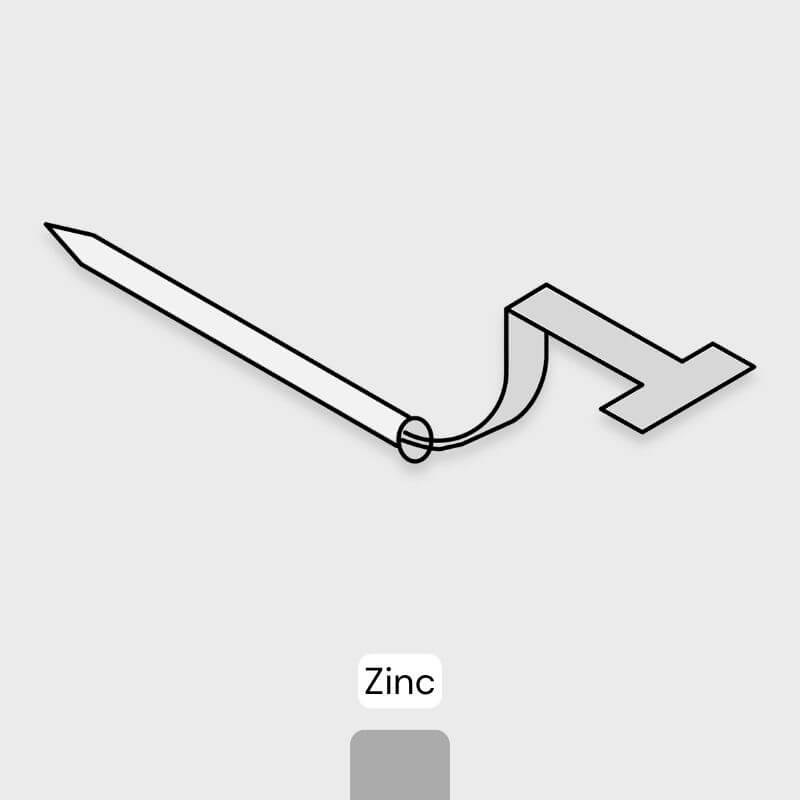 Spike Brackets - Quad Lo-Front 150mm Gutter - Zinc Plated