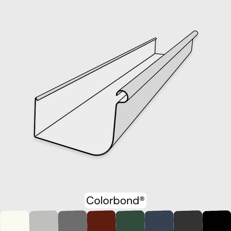 Quad 125mm Gutter - Colorbond – eRoofing Australia