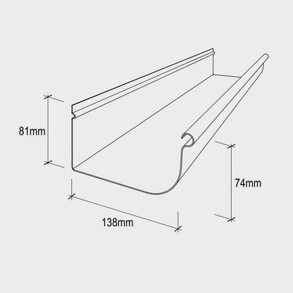 Quad Lo-Front 150mm Gutter - Colorbond
