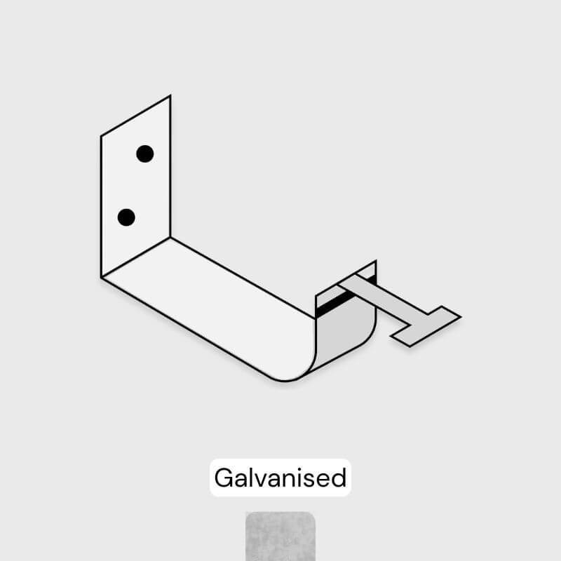 External Brackets - Quad Lo-Front 150mm Gutter - Galvanised
