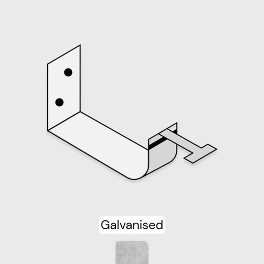 External Brackets - Quad Lo-Front 150mm Gutter - Galvanised