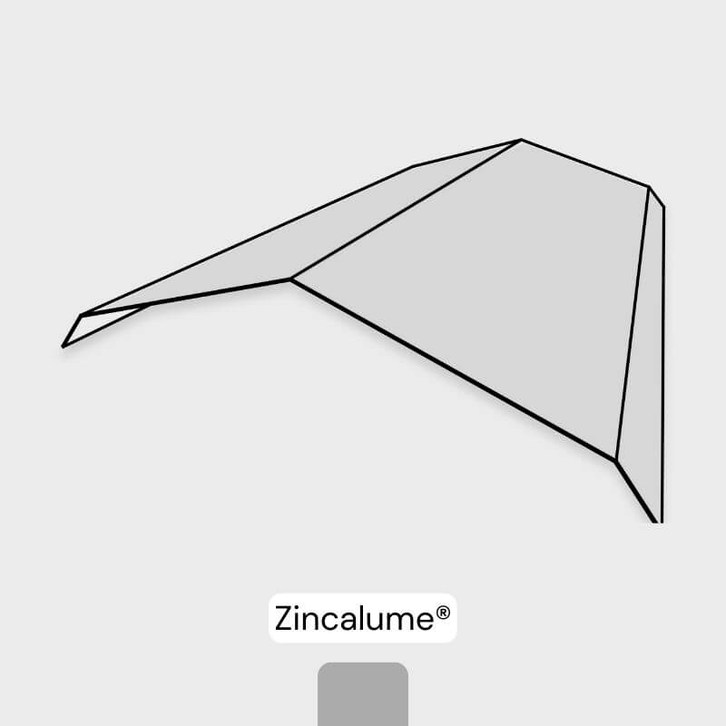 Flat Ridge Flashing - Zincalume – eRoofing Australia