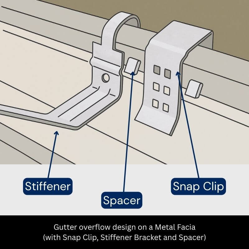 Stiffener Bracket - Quad 115mm Gutter